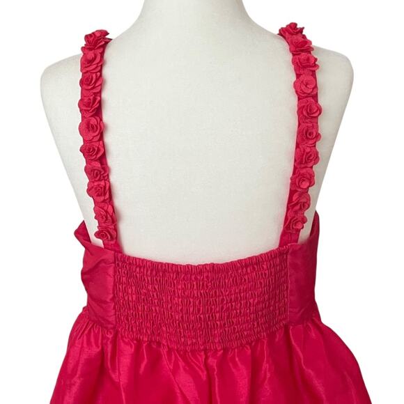 Hutch Sleeveless Rosette Romper In Rose Tyrie Size M - Picture 5 of 8